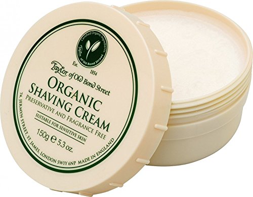 Taylor of Old Bond Street Organic Shaving Cream w/Aloe & JojobaNew 5.3 oz.