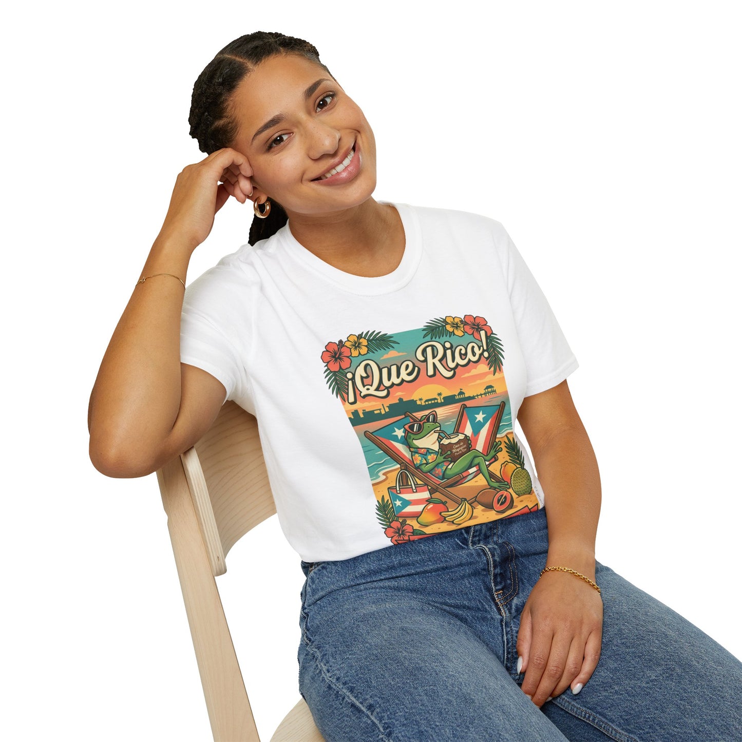 Tropical Frog Beach T‑Shirt — "Coco de Mayagüez Puerto Rico" Summer Vacation Tee
