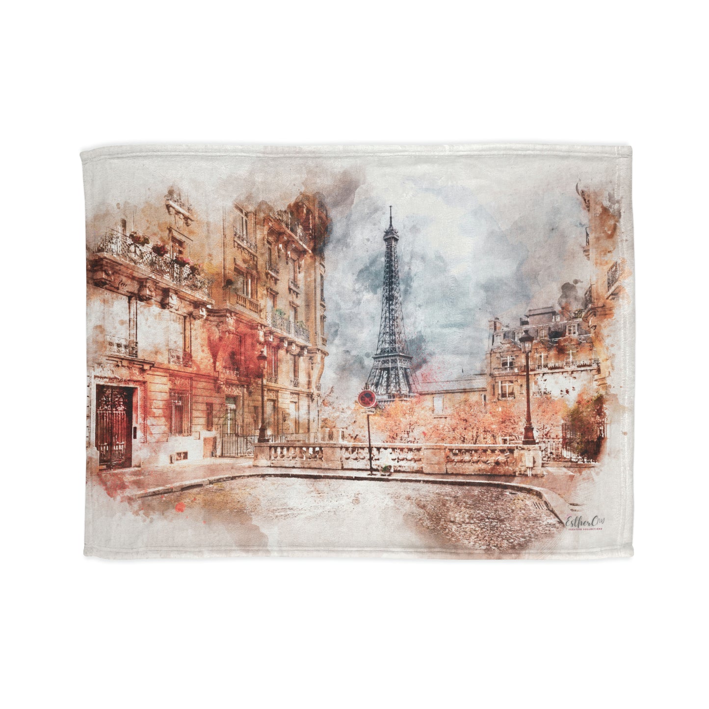Manta de poliéster suave con tema de París, ropa de cama, mantas, Torre Eiffel