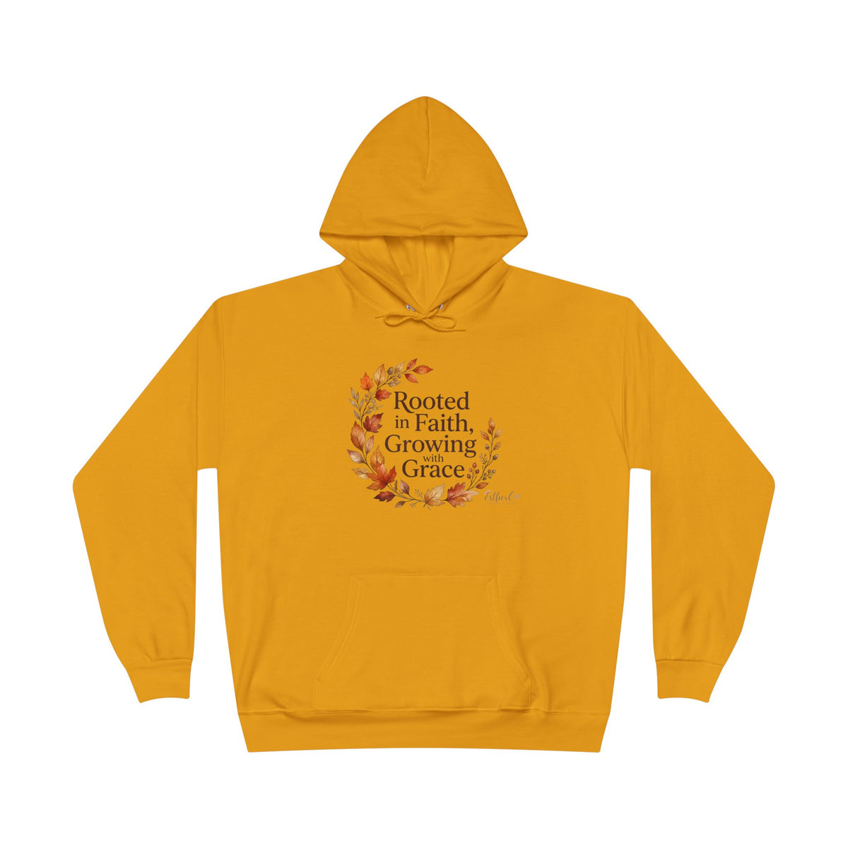 Christian Faith Hoodie — "Rooted in Faith, Growing with Grace" Autumn Wreath Pullover