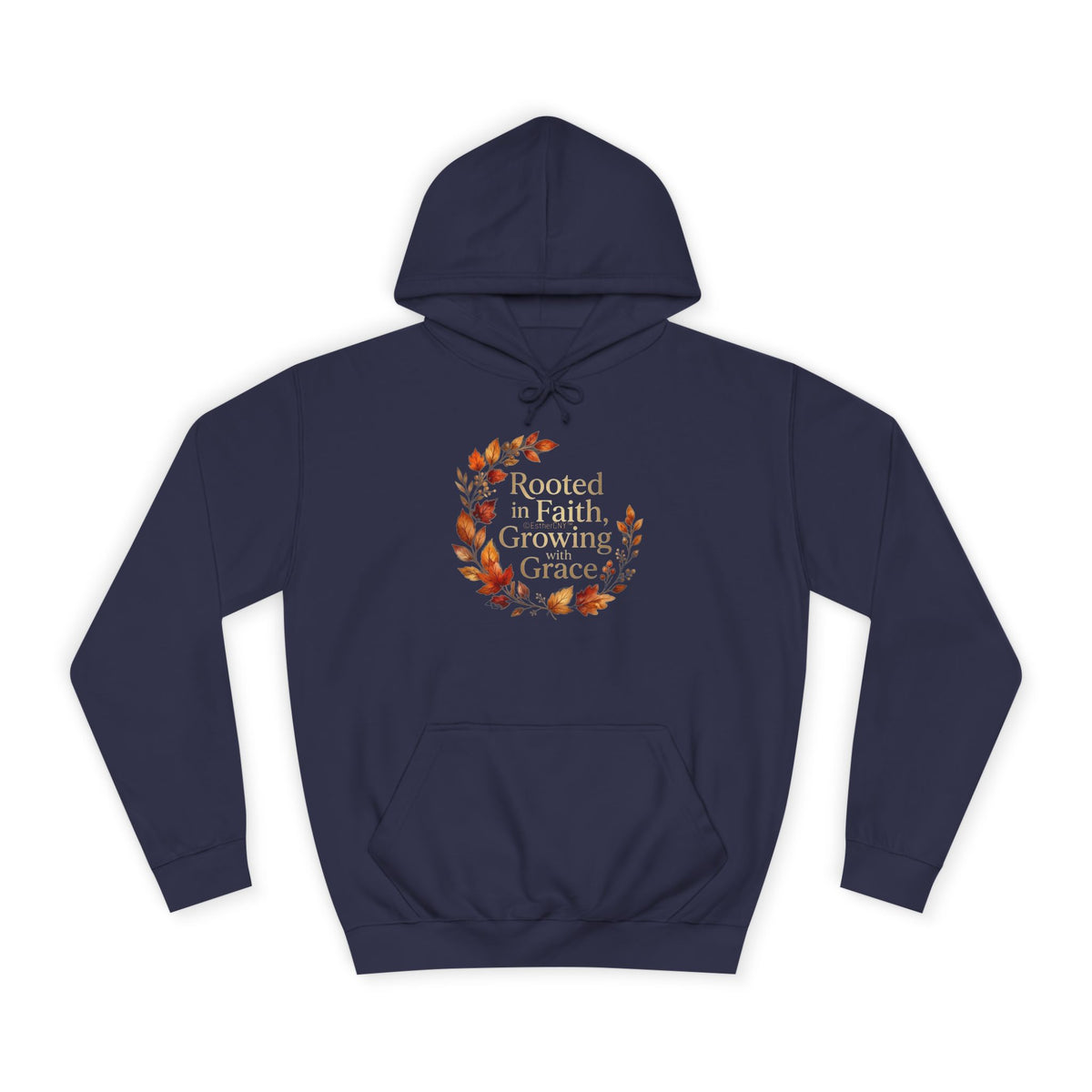 Hoodie - Rooted in Faith, Growing with Grace, Fall Wreath Hoodie