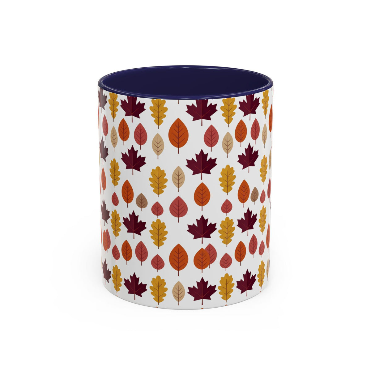 Autumn Leaves Accent Coffee Mug – Fall Leaf Pattern 11/15oz