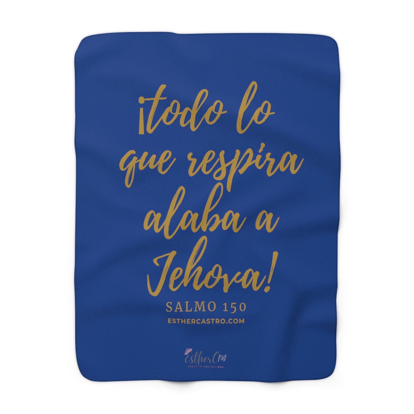 Salmo 150 Blue Sherpa Fleece Blanket