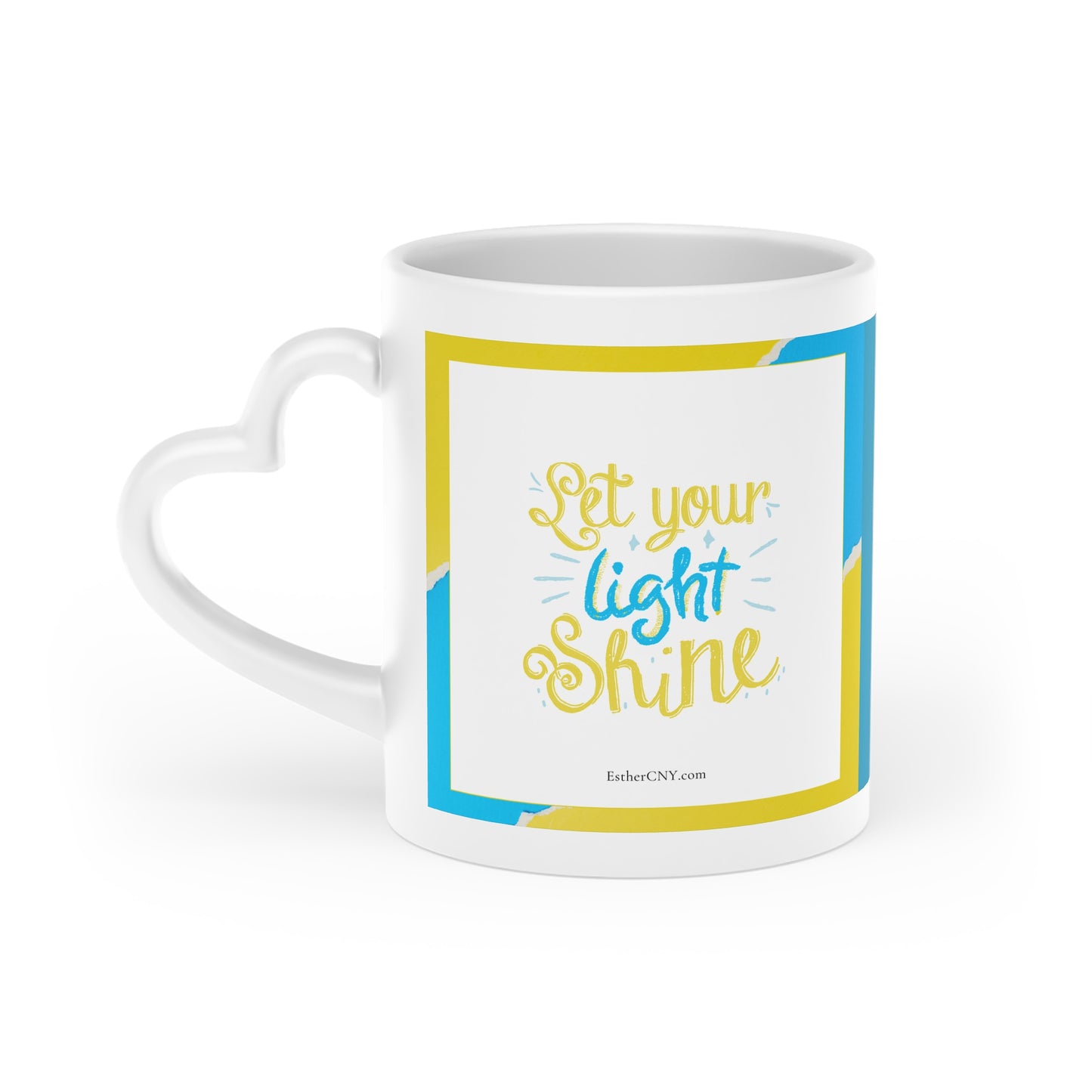 Let your Light Shine - Heart-Shaped Mug