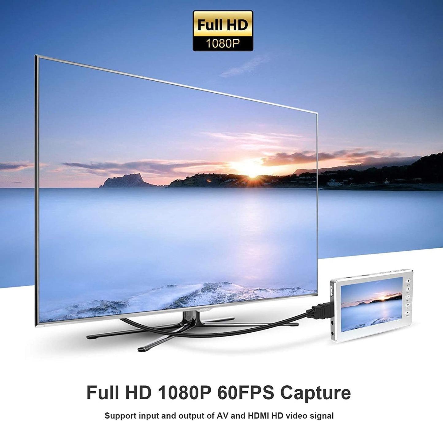 VHS to Digital Converter, Video to Digital Converter,1080P Video Device, Analog to Digital Video Converter, Video & Audio Recording from VCR, VHS, DVD, Tapes, Hi8, Camcorders, Gaming Systems