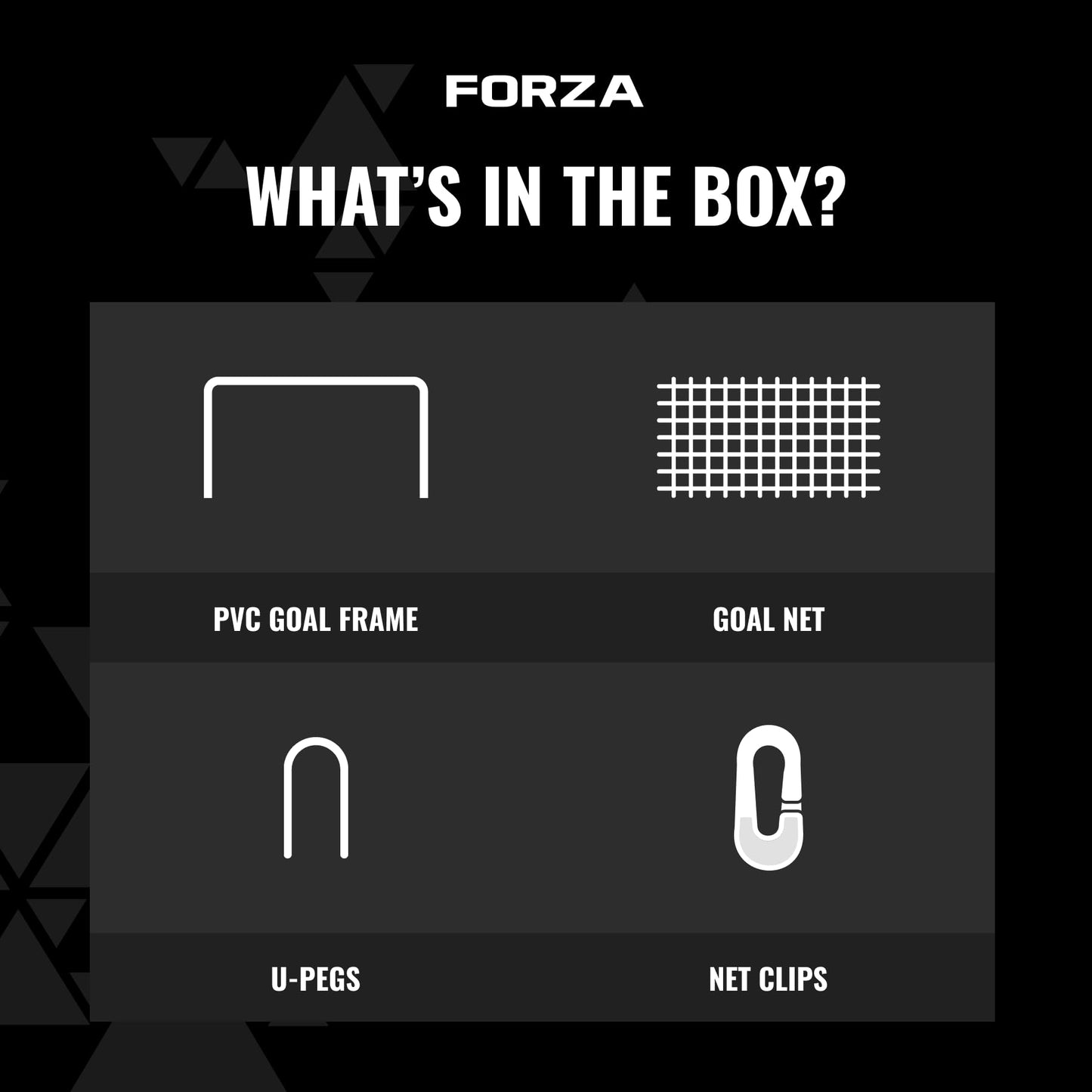 FORZA 8ft x 6ft Soccer Goal | Ready, Set, Goal! | All Weather uPVC Soccer Goals – Optional Target Net, Soccer Ball & Carry Bag - Perfect for Backyards and Clubs (Goal Only)