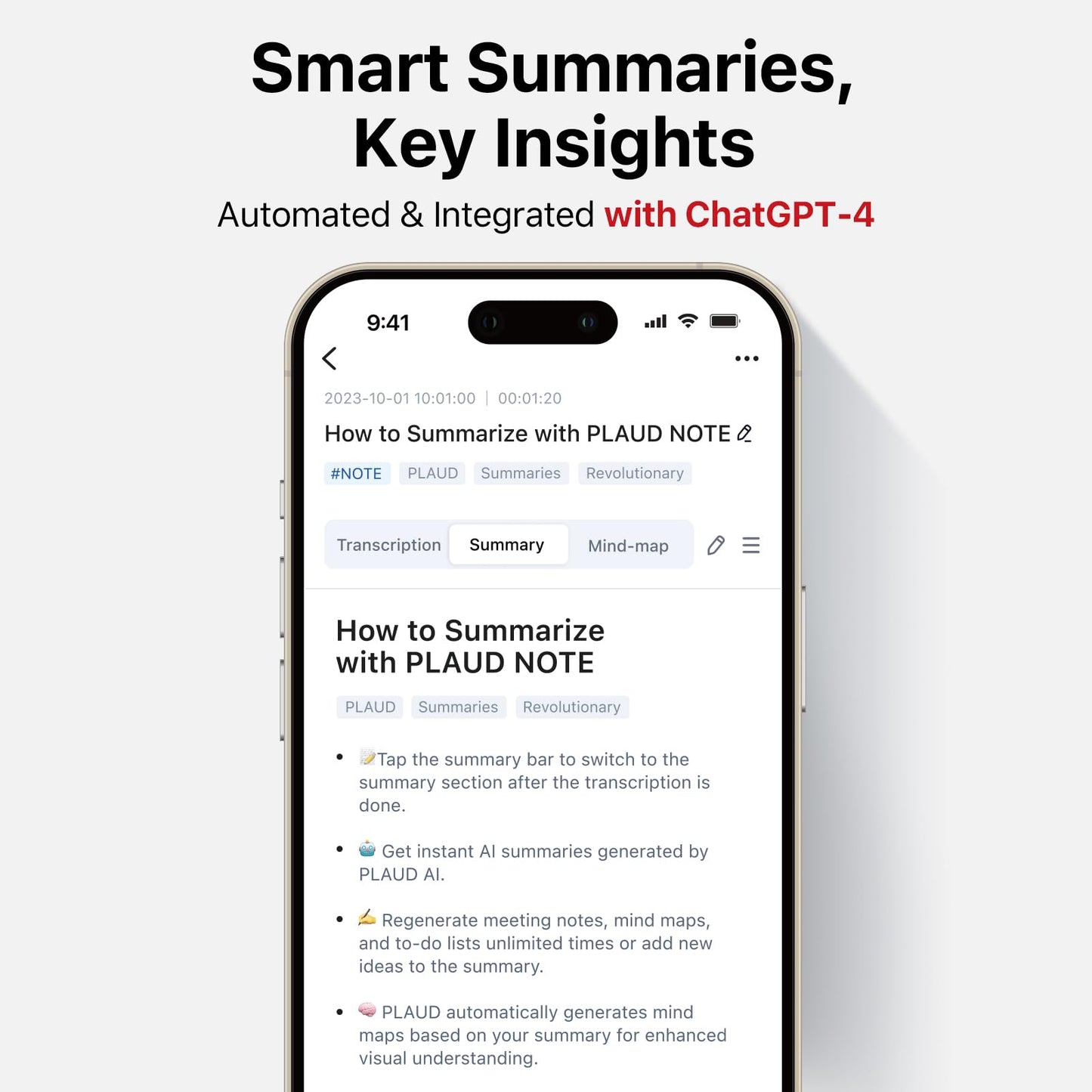 AI Voice Recorder, PLAUD Note Voice Recorder w/Case, App Control, Transcribe & Summarize Empowered by ChatGPT, Support 57 Languages, 64GB Memory, Audio Recorder for Calls, Meetings, Interviews, Black