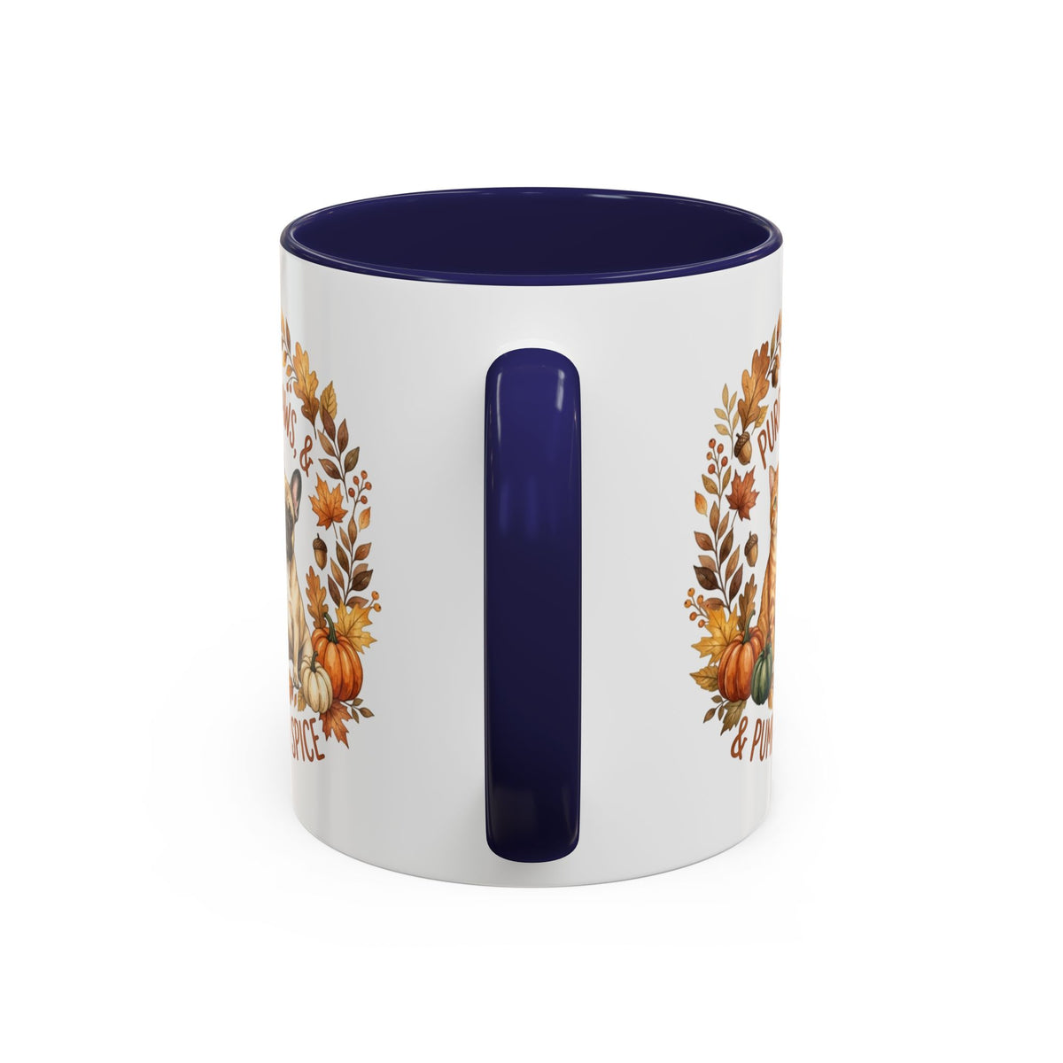 Fall Pet Mug - "Purrs, Paws & Pumpkin Spice" Accent Coffee Mug