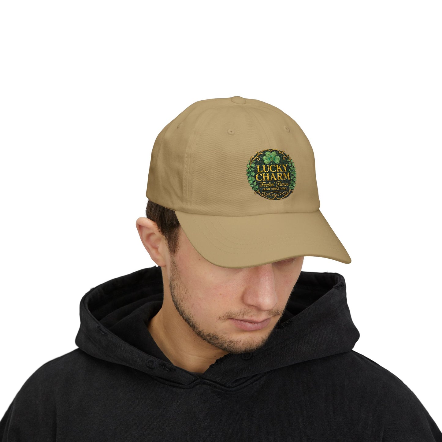 Luck Charm Feelin' Fierce Irish Vibes Only Embroidered Dad Cap
