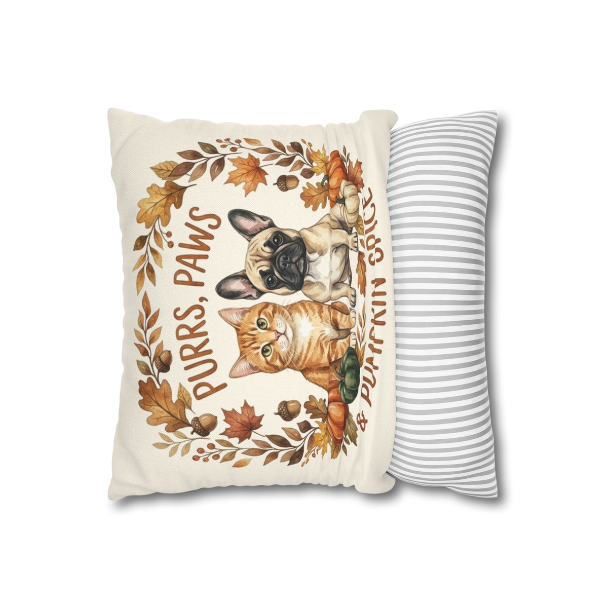 Purrs, Paws & Pumpkin Spice Fall Pillowcase