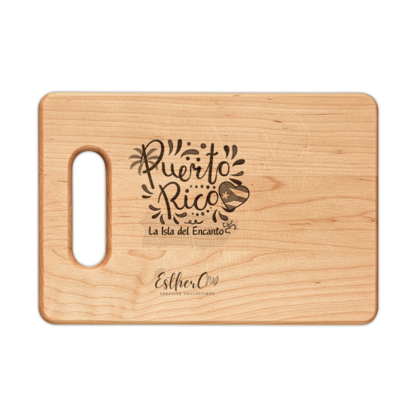 Puerto Rico Engraved Wooden Cutting Board — La Isla del Encanto