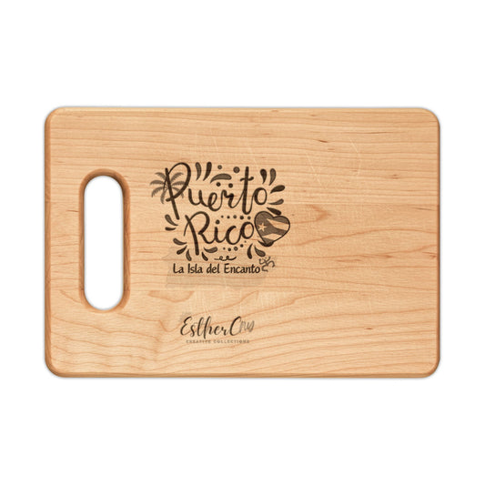 Puerto Rico Engraved Wooden Cutting Board — La Isla del Encanto