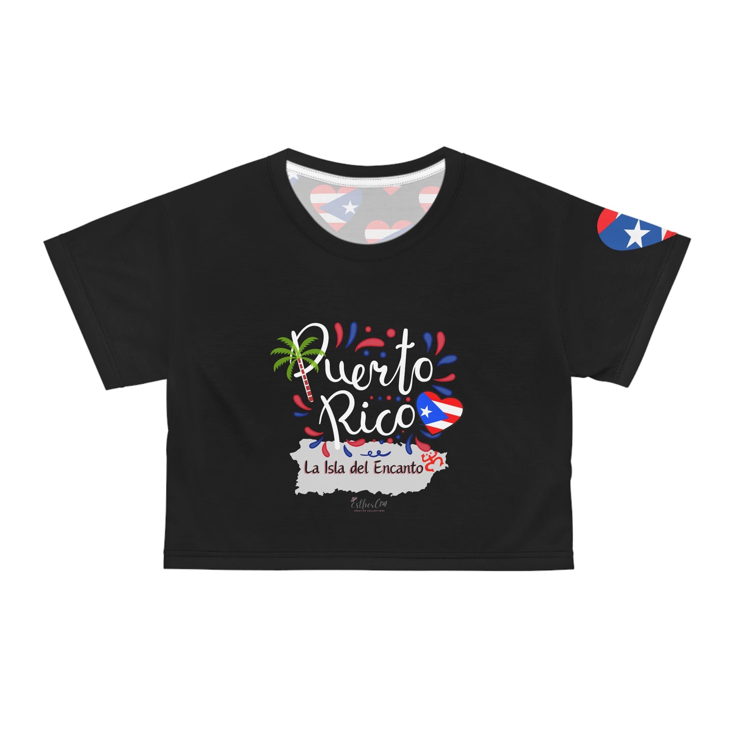 Puerto Rico "Isla del Encanto" Crop Tee — Women's Top
