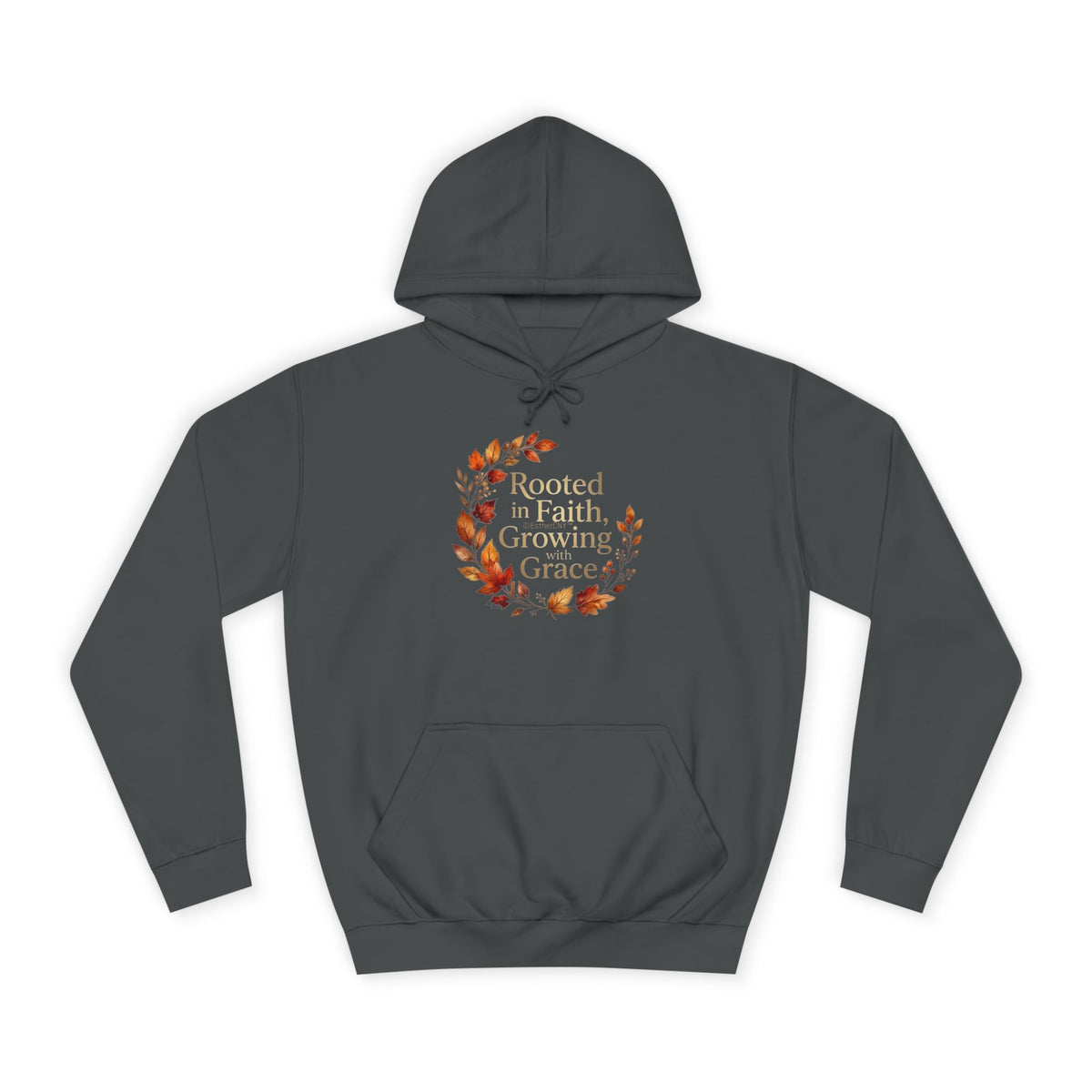 Hoodie - Rooted in Faith, Growing with Grace, Fall Wreath Hoodie