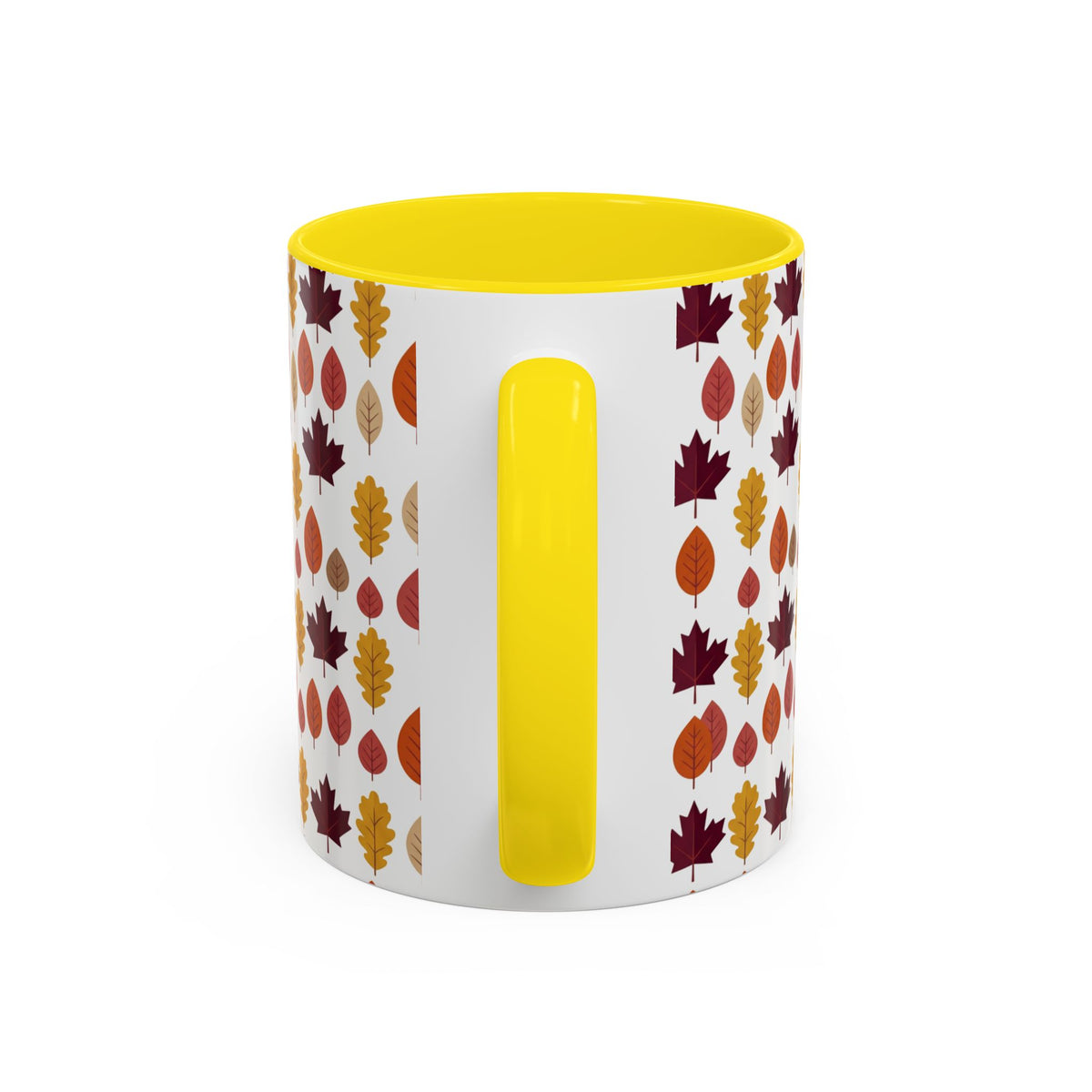 Autumn Leaves Accent Coffee Mug – Fall Leaf Pattern 11/15oz