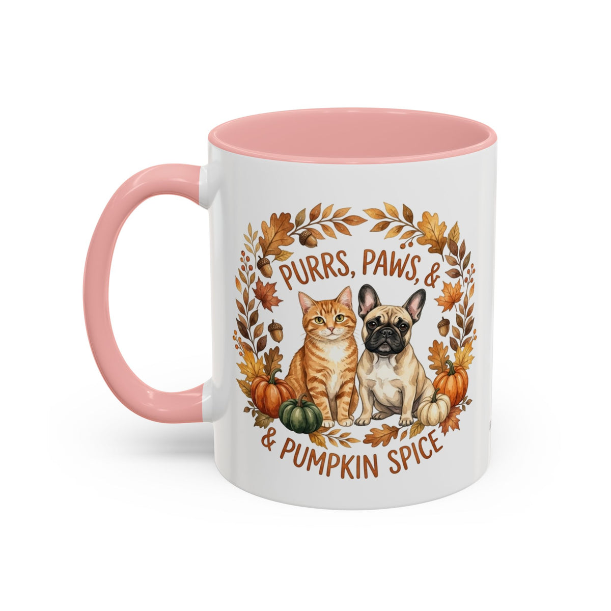Fall Pet Mug - "Purrs, Paws & Pumpkin Spice" Accent Coffee Mug