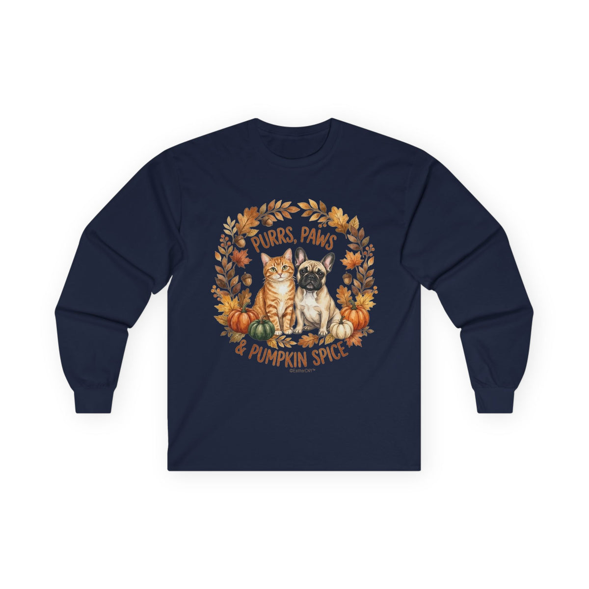 Purrs, Paws & Pumpkin Spice Long Sleeve Tee (Unisex)