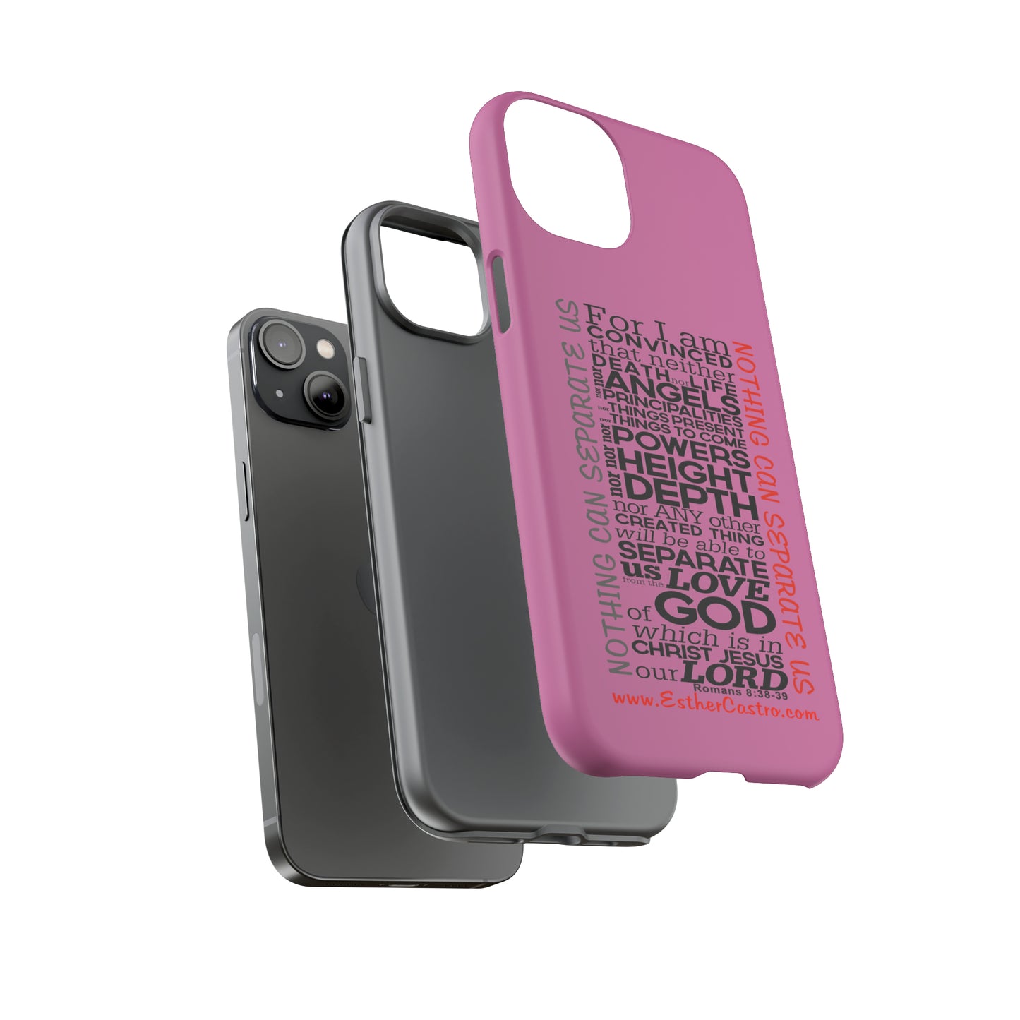 Tough Cases for Smart Phones - "Nothing Can Separate Us" Christian customized Tough Cases Romans 8, smartphone covers