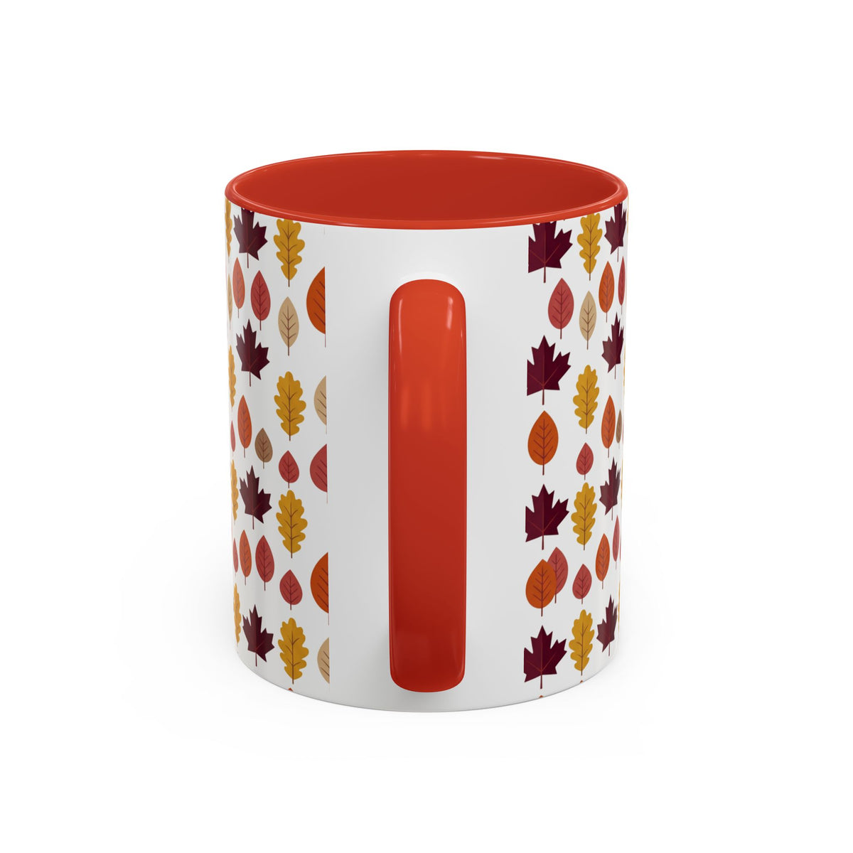 Autumn Leaves Accent Coffee Mug – Fall Leaf Pattern 11/15oz