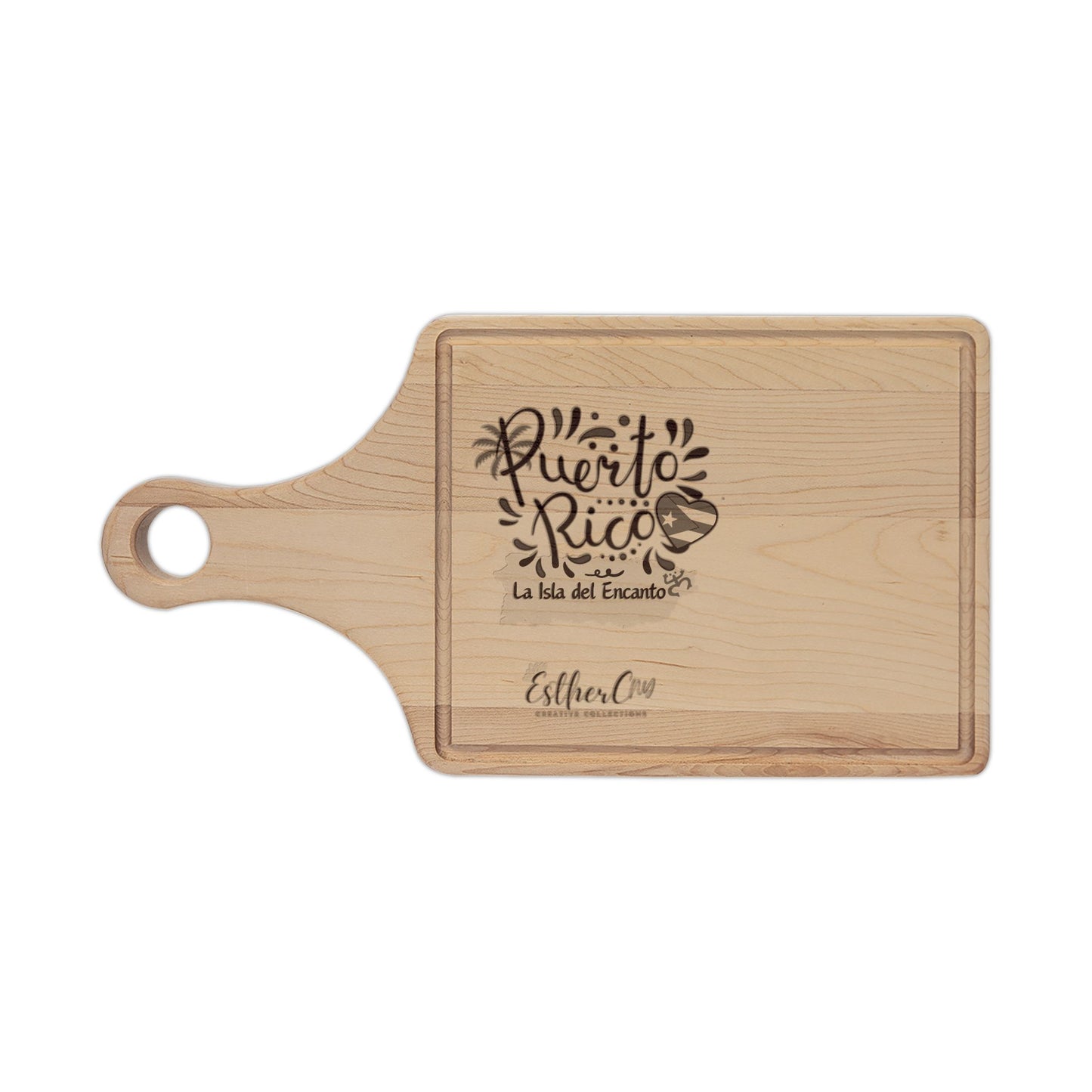 Puerto Rico Engraved Wooden Cutting Board — La Isla del Encanto