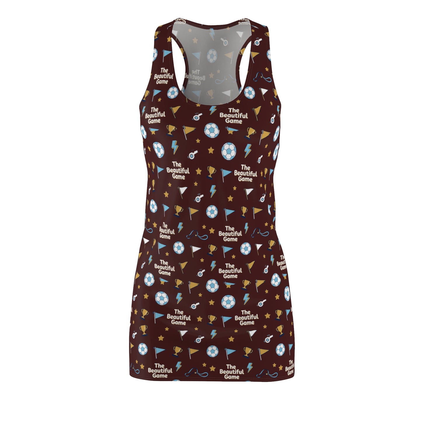 Racerback Dress — The Beautiful Game Soccer Pattern