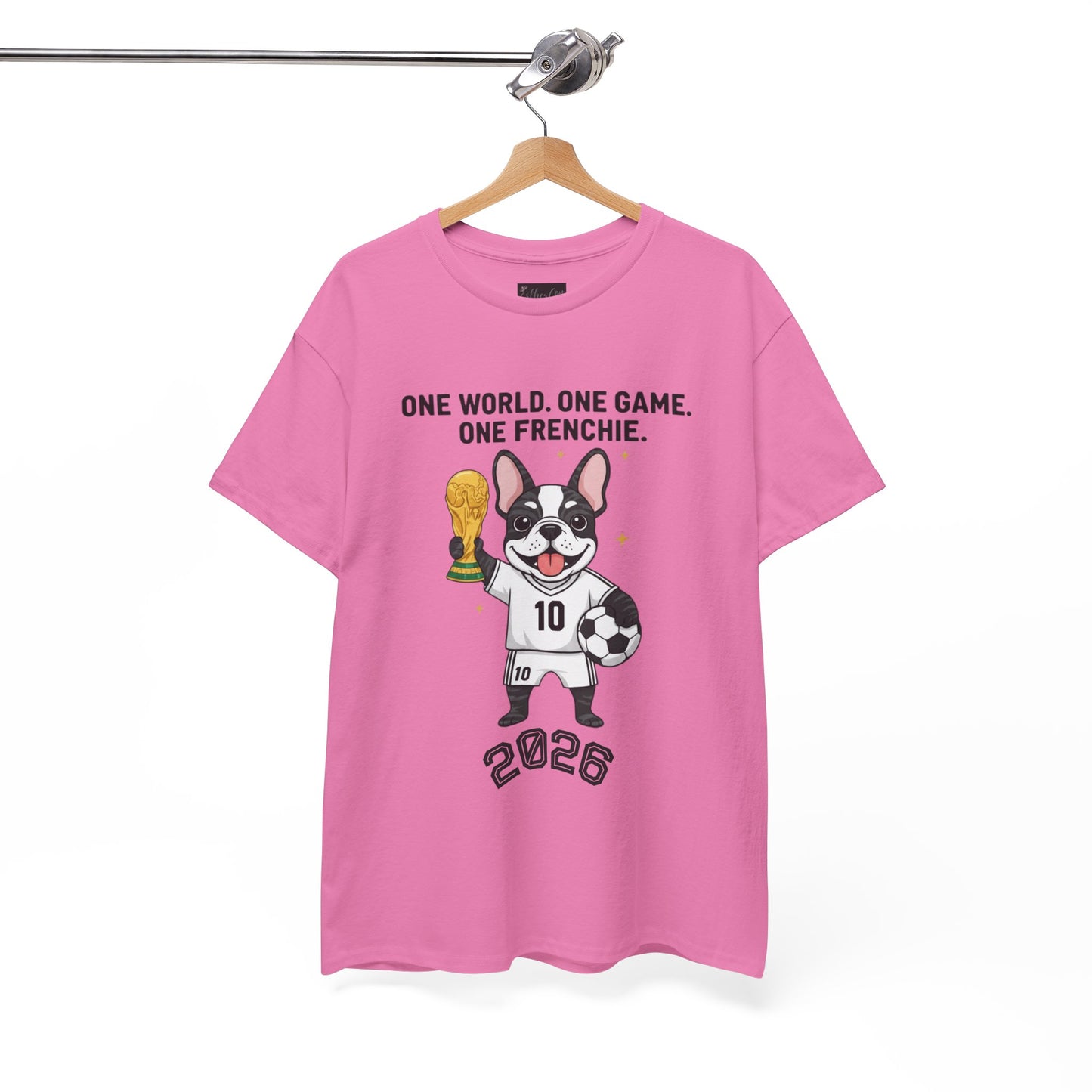 One World One Game One Frenchie World Cup 2026 T-Shirt | Soccer Dog Tee