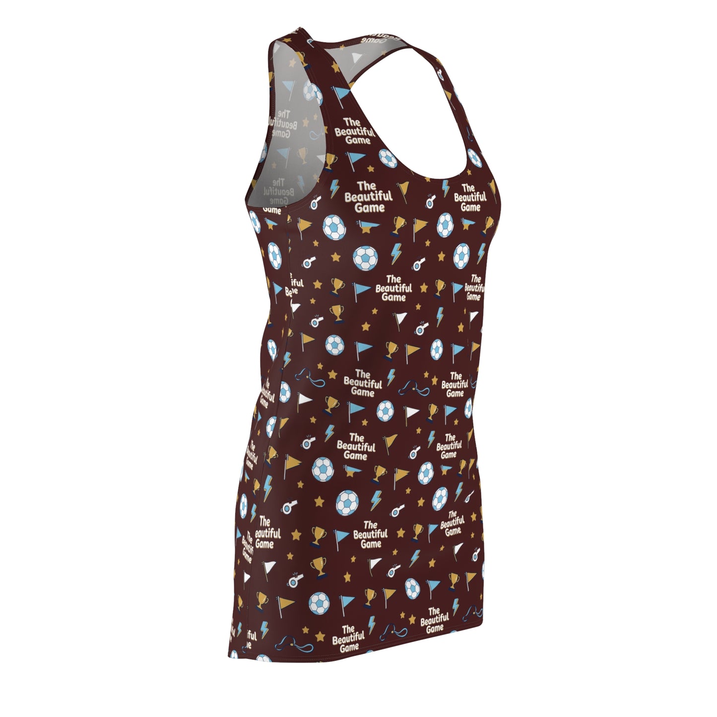 Racerback Dress — The Beautiful Game Soccer Pattern
