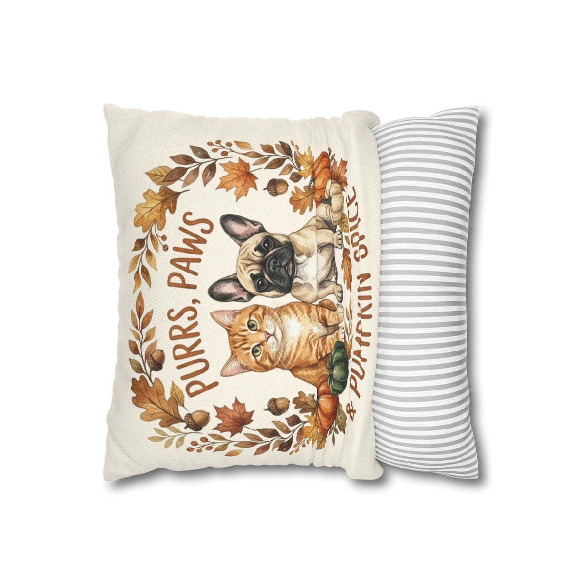 Purrs, Paws & Pumpkin Spice Fall Pillowcase
