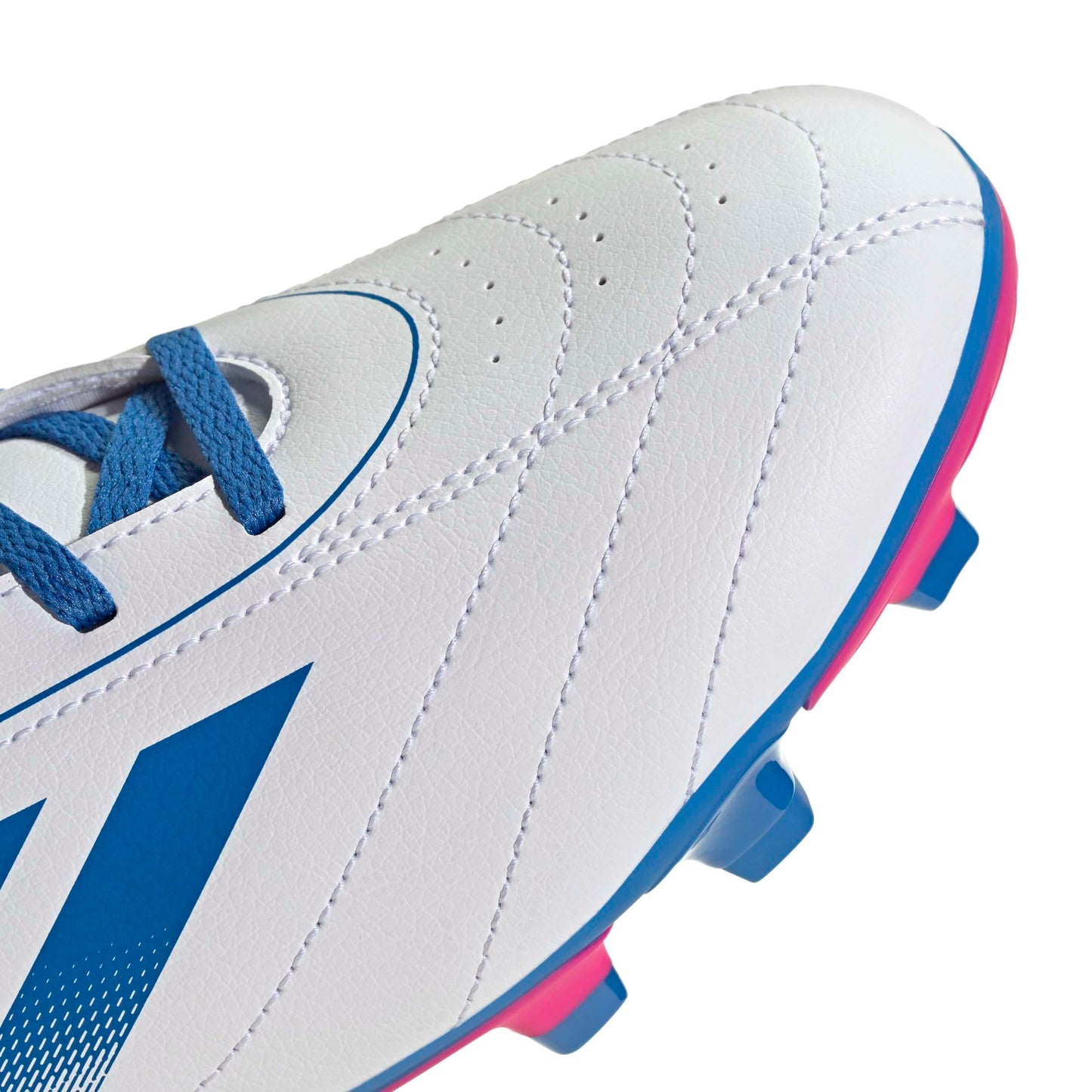 Adidas Unisex-Adult Goletto IX Firm Ground/Multi Ground Soccer, White/Bright Royal/Team Shock Pink, 10.5
