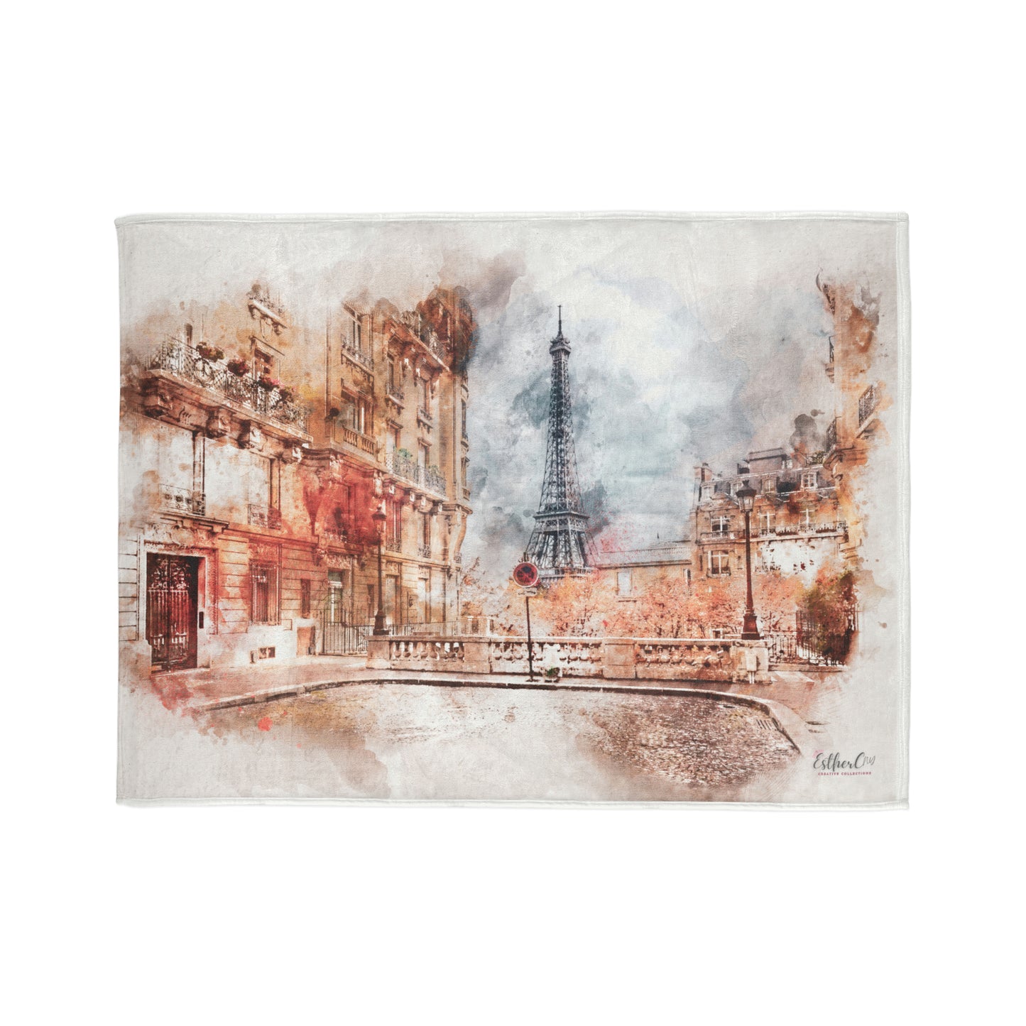 Paris Theme Soft Polyester Blanket, bedding, blankets, Eiffel Tower