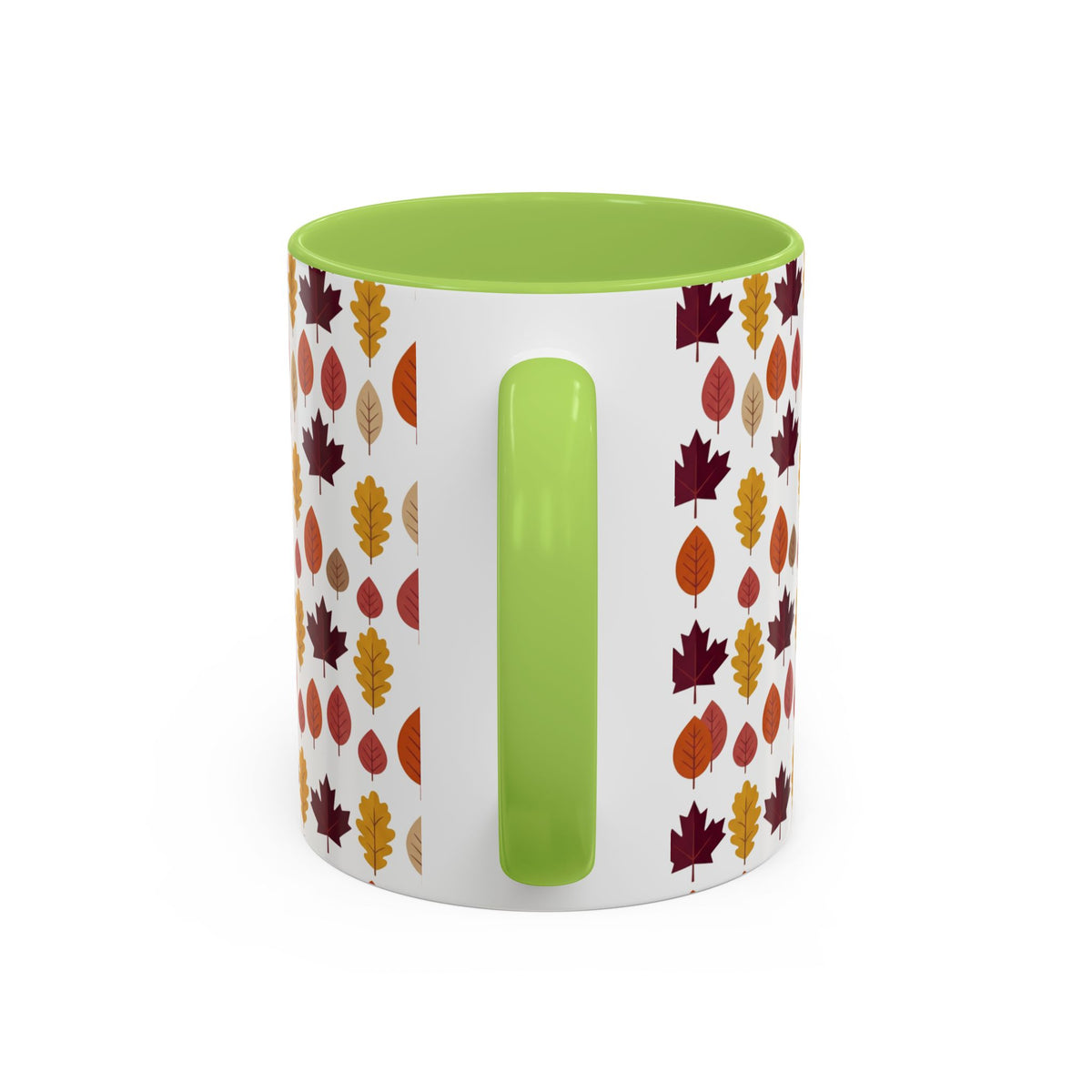 Autumn Leaves Accent Coffee Mug – Fall Leaf Pattern 11/15oz