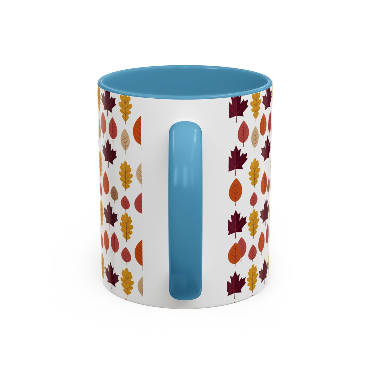 Autumn Leaves Accent Coffee Mug – Fall Leaf Pattern 11/15oz