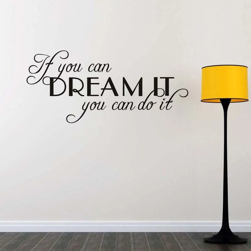 Motivating Quote Decals Vinyl Removable Wall Sticker