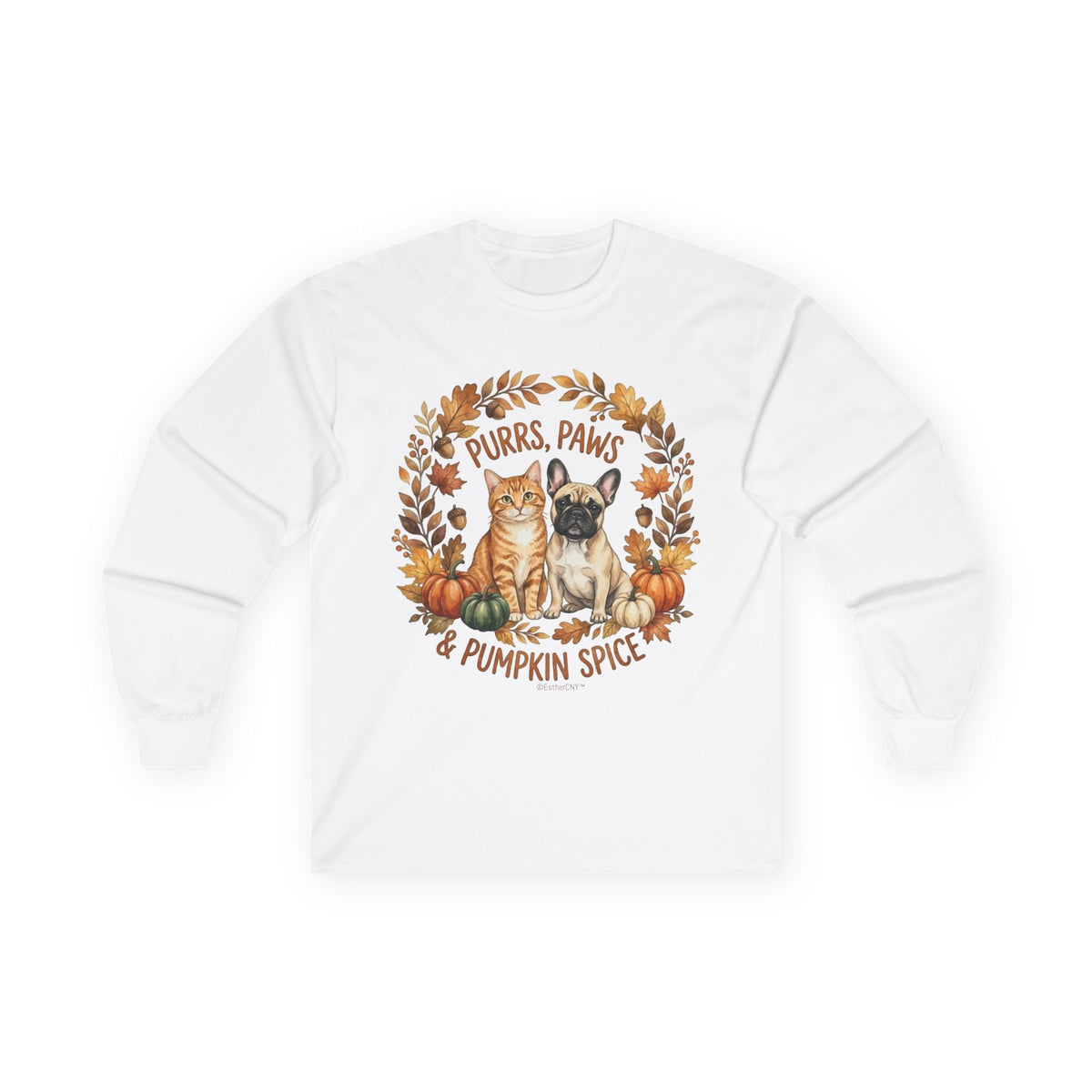 Purrs, Paws & Pumpkin Spice Long Sleeve Tee (Unisex)