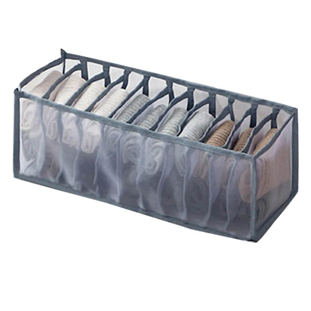 7-Grid Foldable Drawer Organizer for Dorm Closet