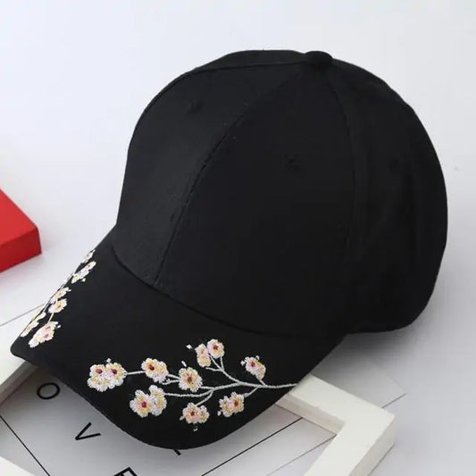 Cherry Blossom Embroidered Cap