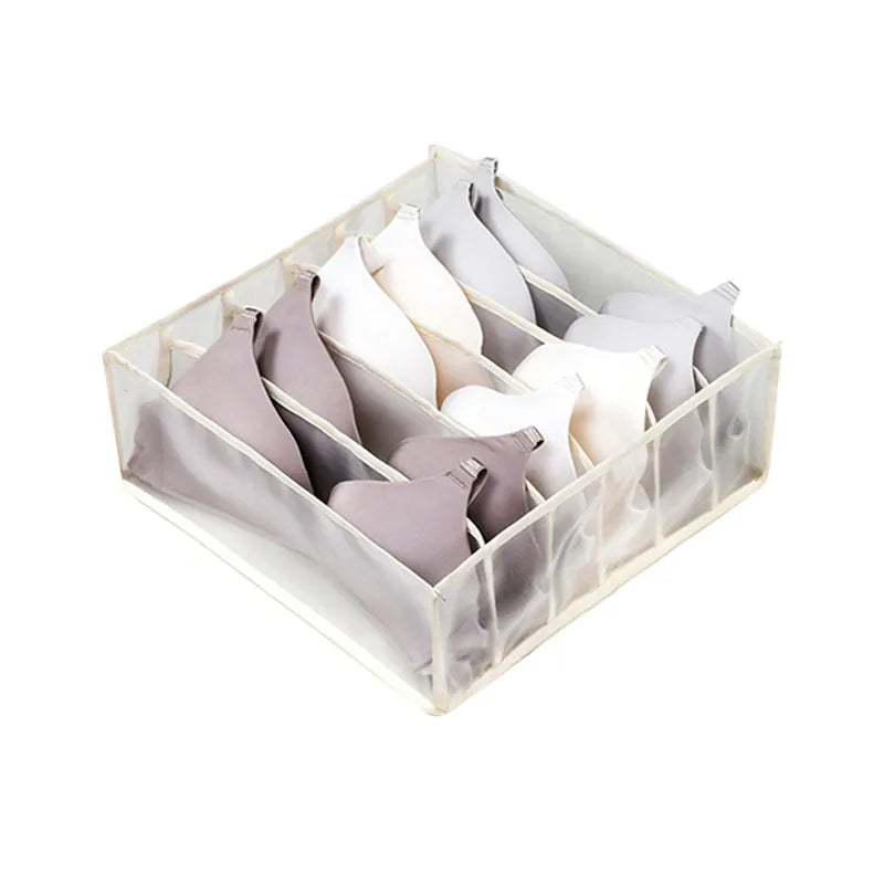 7-Grid Foldable Drawer Organizer for Dorm Closet