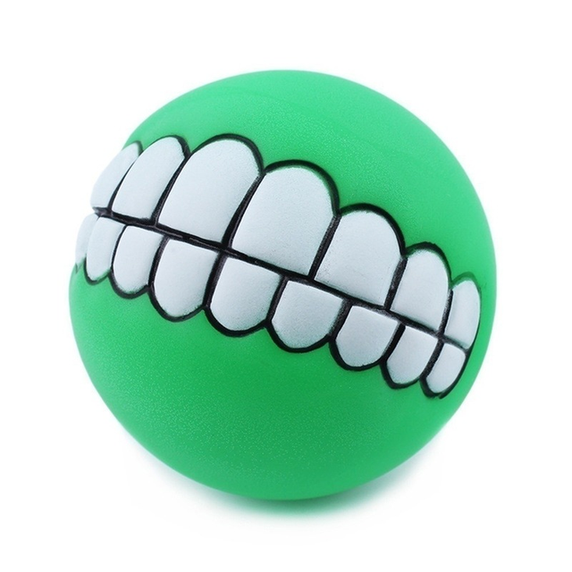Juguetes masticables de silicona con dientes de bola para mascotas para razas grandes