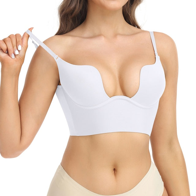 Body moldeador para mujer con escote en V profundo