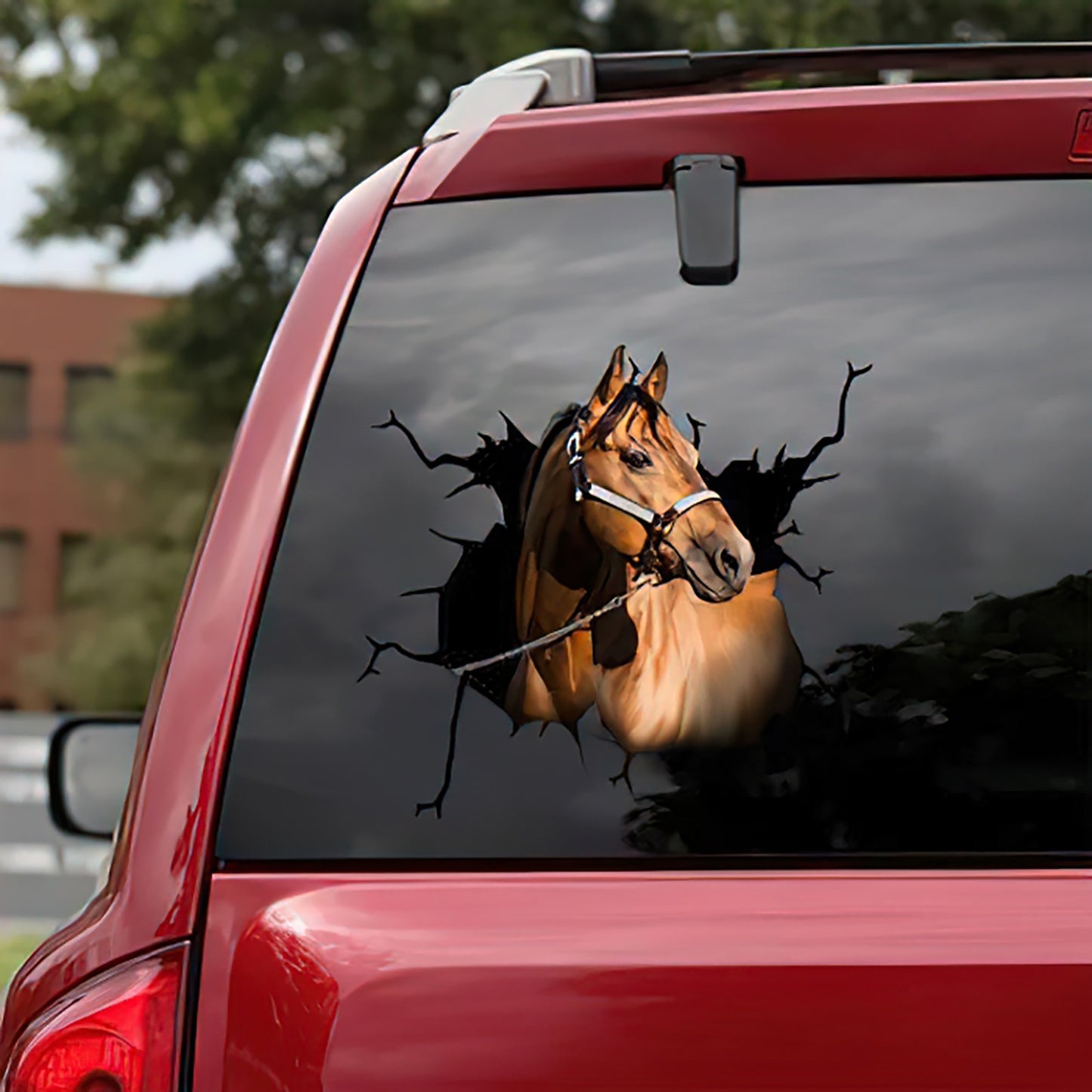 Etiqueta engomada estática del vidrio de la pasta de la ventana del coche del caballo del toro