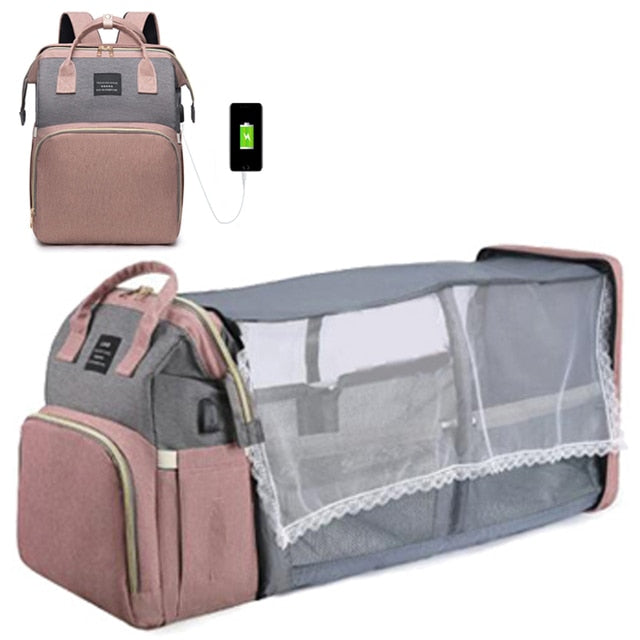 Folding Mommy Bag Lightweight Portable Folding Crib
