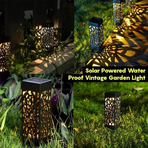 Luz de jardín vintage impermeable con energía solar