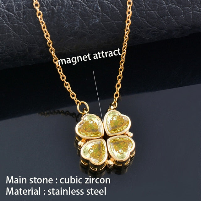 Flower Magnetic Attract Together Necklace