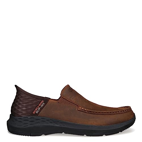 Skechers Men's Parson-Oswin Slip-in Moccasin, Brown, 10