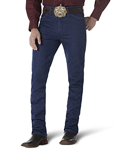 Wrangler Men's Cowboy Cut Slim Fit Jean, Prewashed Indigo, 35W x 30L