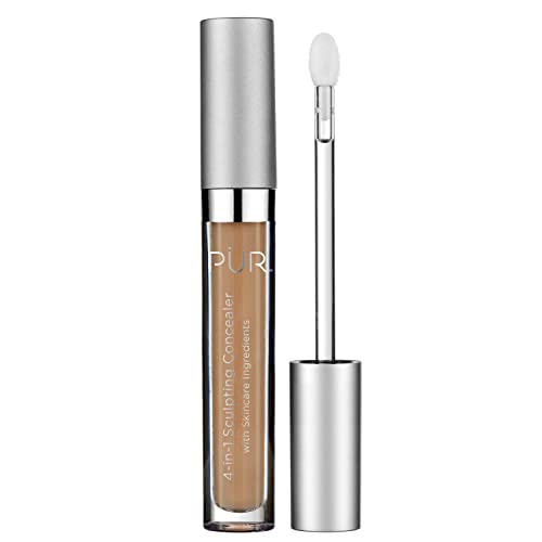 PÜR Beauty Corrector esculpido 4 en 1, fórmula hidratante, cubre imperfecciones, cobertura ligera de media a completa, revitaliza el cutis, sin crueldad animal, sin gluten - DN2