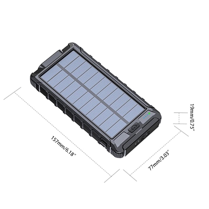 Prenda impermeable portátil de carga rápida solar del cargador 20000mAh del banco del poder 