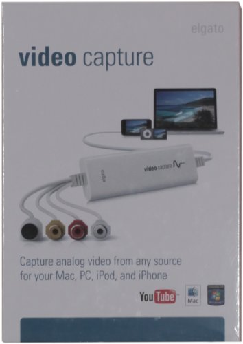 Elgato Video Capture – USB 2.0 Capture Card Device, Easy to Use, Convert Analog to Digital, with VHS VCR TV to DVD Adapter, for Mac, Windows or iPad