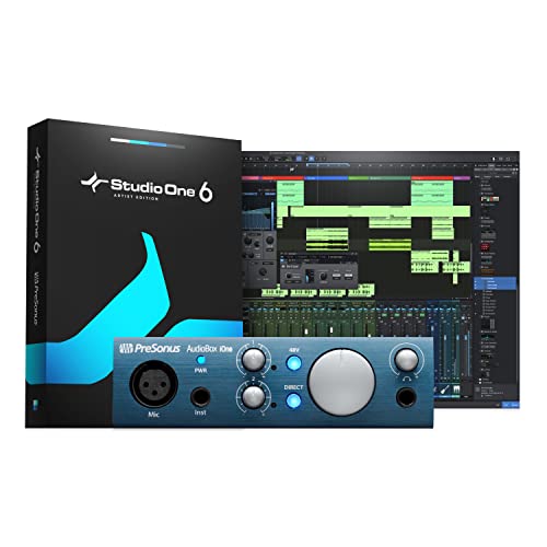 PreSonus AudioBox iOne 2x2 USB/iPad Interfaz de audio con Studio One Artist y software de grabación DAW Ableton Live Lite