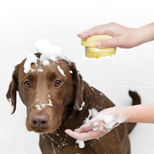 Cepillo suave para masaje de baño para mascotas